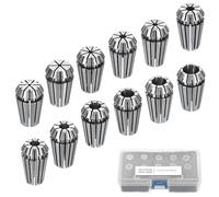 sourcing map 12pcs Molla Mandrino Mandrino ER16 1mm-10mm 1/8 "1/4" 65Mn Primavera Acciaio Pinze Router di Precisione per CNC Incisione Fresatura Tornio Strumento