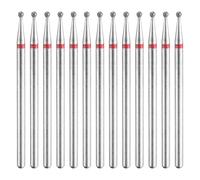 sourcing map 13 punte diamantate da 200-230 con testa a sfera da 1,5 mm, gambo da 2,35 mm, lunghezza 1,5 mm, punte rotanti per pietra, ceramica, vetro, smerigliatura, lucidatura