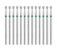 sourcing map 13pcs 100-120 Grane Diamante Rettifica Bit 2.7mm Testa a Sfera 2.35mm Gambo 2.2.7mm Lunghezza Pietra Levigatura Trapano Punte Strumento Rotante per Ceramica Chiodi di Vetro Macinazione