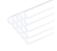 sourcing map 15 aste rotonde in acrilico trasparente da 3/8" x 30,5 cm, bastoncini in plastica acrilica, per fai da te, artigianato, illuminazione, decorazioni da giardinaggio, 10 mm x 300 mm