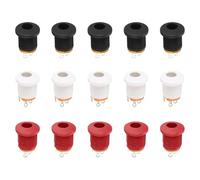 sourcing map 15 jack di alimentazione CC, 30 V, 0,5 A, 3 pin, DC5521, 5,5 x 2,1 mm, connettore femmina per montaggio a pannello, per chitarra, audio auto, alimentatore, nero, rosso, bianco