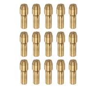 sourcing map 15 mandrini in ottone da 0,5 mm, mini smerigliatrice elettrica, cambio rapido, set di punte per utensili rotanti, diametro del gambo 4,3 mm