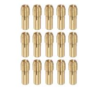 sourcing map 15 mandrini in ottone da 3 mm, mini smerigliatrice elettrica, cambio rapido, set di punte per utensili rotanti, diametro del gambo 4,8 mm