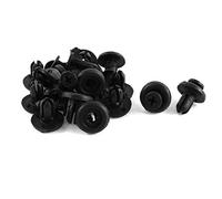 sourcing map 15 PCS Rivetto plastica Fissaggio Alette Fango paraurti Fermi parafango Nero Foro 7 mm
