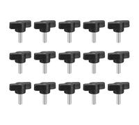 sourcing map 15 pomelli a vite di bloccaggio, M5 x 16 mm, in acciaio al carbonio, a forma di T, per rimuovere rapidamente la manopola di serraggio a mano