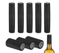 sourcing map 150 capsule termorestringenti in PVC, 1,2 x 2,4 capsule per bottiglie di vino, tappi termorestringenti per bottiglie di vino, cantine e cucina di casa, nero/nero