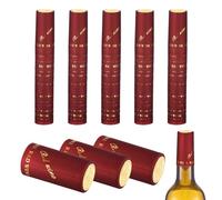 sourcing map 150 capsule termorestringenti in PVC, 1,2 x 2,4 capsule per bottiglie di vino termoretraibili tappi per bottiglie di vino cantine e cucina di casa, uva dorata/lamina d'oro rosso chiaro