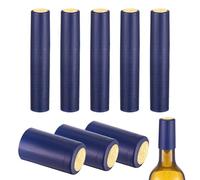 sourcing map 150 capsule termorestringenti in PVC, 1,3 x 2,4 capsule per bottiglie di vino termoretraibili tappi per bottiglie di vino cantine e cucina domestica, uva dorata/blu