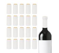 sourcing map 150 capsule termorestringenti in PVC, sigillanti per bottiglie di vino, per bottiglie di vetro di vino, cantine, casa, 30 x 60 mm, bianco