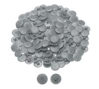 sourcing map 150 Gommini Copriviti in Plastica, Diametro 17 mm, Copertura per Viti Autofilettanti per Mobili, Set di Viti per Armadi, Librerie, Grigio Scuro