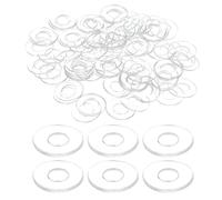 sourcing map 150 rondelle piatte M5 in PVC trasparente, diametro interno 5 mm, diametro esterno 12 mm, spessore 1 mm, distanziatori piatti rotondi per viti, bulloni, vetro, maniglia della porta della