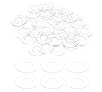 sourcing map 150 rondelle piatte M6 in PVC trasparente, diametro interno 6 mm, diametro esterno 12 mm, spessore 0,3 mm, distanziatori piatti rotondi per viti, bulloni, vetro, maniglia della porta