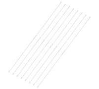 sourcing map 16 cavi di sicurezza con cavo di sicurezza, cavo a doppio anello (0,5 m x 0,08 pollici), argento