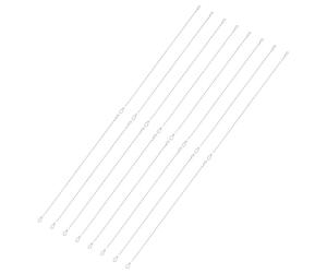 sourcing map 16 cavi di sicurezza con cavo di sicurezza, cavo a doppio anello (0,5 m x 0,08 pollici), argento