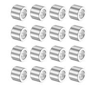 sourcing map 16 distanziatori in alluminio da 5/16" ID x 1/2" OD x 3/8" lunghezza (8,1 x 13 x 10 mm) Boccola distanziatore a vite con finitura liscia, distanziatori rotondi in metallo non filettato