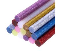 sourcing map 16 mini bastoncini di colla a caldo glitterati, 1,1 cm x 10,2 cm, 11 x 100 mm, 8 colori