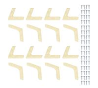 sourcing map 16 pioli di supporto in plastica per mensole, staffe ad angolo retto, 6 x 1,3 x 0,4 cm, a forma di L, staffe per mensole con telaio in legno, mobili