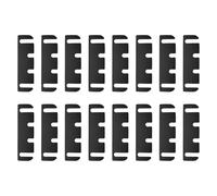 sourcing map 16 spessori per cerniere per porte, 11,4 x 3,3 cm, in PVC, kit di riparazione regolabile, per riempire gli spazi nelle porte interne degli armadi della cucina, 0,1 cm di spessore