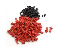 sourcing map 170pcs Universale a Forma di Riparazione Pneumatici Inserire i Tappi Rosso Nero 7mm