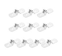 sourcing map 18 cinghie rigide per tubi, 5 mm, in acciaio inossidabile 304, a 2 fori, staffa a forma di U, morsetti per tubi per fissaggio cavi