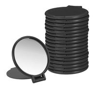 sourcing map 18 specchi rotondi e compatti, mini specchi pieghevoli per il trucco, piccoli oggetti portatili per il trucco, per donne e ragazze, viaggi, uso quotidiano, regali per feste, nero