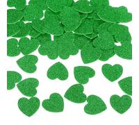 sourcing map 180 adesivi glitterati in schiuma da 2,5 cm, autoadesivi, scintillanti a forma di cuore, adesivi glitterati per arti artigianali, fai da te e decorazioni, verde