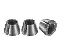 sourcing map 2 adattatori per pinza da 6,35 mm in acciaio al carbonio per fresatrice e fresa di riduzione, per fresatrice e fresa, per lavorazione del legno e incisione CNC, nero