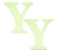 sourcing map 2 adesivi con lettera Y 3D che si illuminano al buio, 15 cm, verde fluorescente