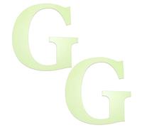 sourcing map 2 adesivi da parete 3D a specchio, lettera G, 15 cm, autoadesivi, si illuminano al buio per fai da te, feste, matrimoni, casa, camera da letto, decorazione da parete, verde fluorescente