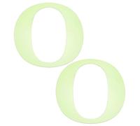 sourcing map 2 adesivi da parete 3D a specchio, lettera O, 15 cm, autoadesivi, si illuminano al buio, per fai da te, feste, matrimoni, casa, camera da letto, decorazione da parete, verde fluorescente