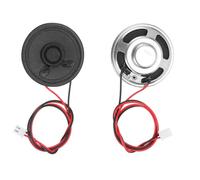 sourcing map 2 altoparlanti magnetici interni (2 W, 8 Ohm, 1,25 mm), micro altoparlanti interni rotondi con cavo terminale da 300 mm, per DVD EVD pubblicitaria portatile, nero
