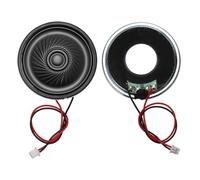 sourcing map 2 altoparlanti piccoli da 8 Ohm, 1 W, diametro 40 mm, con guscio in metallo rotondo, con terminale da 100 mm, micro interno per DVD, EVD, mini altoparlante audio domestico
