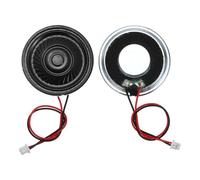 sourcing map 2 altoparlanti piccoli da 8 Ohm, diametro 1 W, 36 mm, con guscio in metallo, con magnete rotondo, con terminale da 100 mm, micro interno per DVD, EVD, mini altoparlante audio domestico