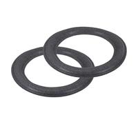 sourcing map 2 anelli in schiuma per altoparlanti da 12,7 cm, 85 x 130 mm (IDxOD), anelli di ricambio per subwoofer perforati, parti di ricambio per riparazione altoparlanti o fai da te, nero