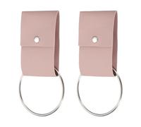 sourcing map 2 anelli porta asciugamani con passante, per cucina e bagno, in pelle, gancio da parete per forno o porta, per casa colonica, armadi, maniglie del forno o aste, rosa