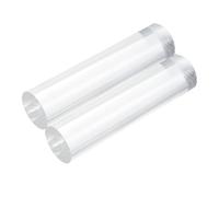 sourcing map 2 aste rotonde in acrilico trasparente, 2,5 x 10,2 cm, bastoncini in plastica acrilica, per fai da te, artigianato, illuminazione, giardinaggio, decorazioni, 25 mm x 100 mm