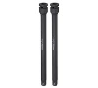 sourcing map 2 barre di estensione per bussole a percussione, attacco quadrato da 1/2", lunghezza 25,4 cm, in acciaio CR-V, adattatore per chiavi a cricchetto per dadi dell'asse, nero