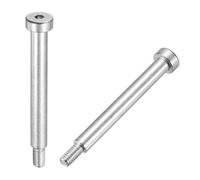 sourcing map 2 bulloni a spalla in acciaio inossidabile 304 8 mm diametro spalla 65 mm lunghezza spalla M6x1 filettatura esagonale bulloni a spalla per industrie di macchine per stampaggio a iniezione