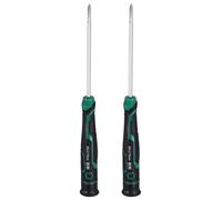 sourcing map 2 cacciaviti di precisione PH0 di piccole dimensioni, lunghezza 16,3 cm, cacciaviti magnetici Phillips S2 in acciaio mini cacciavite con impugnatura ammortizzata per occhiali, orologio