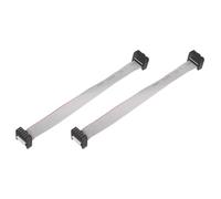 sourcing map 2 cavi a nastro piatti IDC, 10 pin, passo 2,54 mm, lunghezza 15 cm, da FC a FC doppio femmina, cavo a nastro piatto per elettronica industriale, grigio