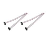 sourcing map 2 cavi a nastro piatti IDC, 8 pin, passo 2,54 mm, lunghezza 30 cm, da FC a FC doppio femmina, cavo a nastro piatto per elettronica industriale, grigio