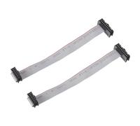 sourcing map 2 cavi a nastro piatto IDC da 10 a 16 pin, passo 2,54 mm, per scheda madre, doppio connettore femmina, 15 cm, grigio