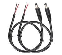 sourcing map 2 cavi di alimentazione CC, 5,5 mm x 2,5 mm, maschio a barilotto, connettore a filo nudo con estremità aperta, 50 cm, per PC, laptop, giocattoli, cellulari, dispositivi elettronici