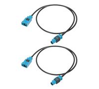sourcing map 2 cavi di prolunga per antenna, 0,5 m più lungo da Fakra-Z maschio a Fakra-Z femmina, cavo coassiale RF per unità stereo auto, navigazione GPS, radio FM AM, RG174