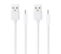 sourcing map 2 cavi di ricarica CC da 2,6 FT 5 V 1 A USB a DC cavo di | 2.5mm Veloce Caricatore Cavo Adattatore Testa Lunghezza 8mm per Apparecchiature di Bellezza Bacchetta Magica Massaggiatori