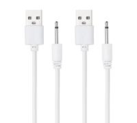 sourcing map 2 cavi di ricarica CC da 2,6 FT 5 V 1 A USB a DC cavo di | 2.5mm Veloce Caricatore Cavo Adattatore Testa Lunghezza 15mm per Apparecchiature di Bellezza Bacchetta Magica Massaggiatori