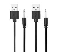 sourcing map 2 cavi di ricarica CC da 2,6 m 5 V 1 A USB a cavo di | 2.5mm Veloce Caricatore Cavo Adattatore Testa Lunghezza 14mm per Apparecchiature di Bellezza Bacchetta Magica Massaggiatori