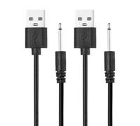 sourcing map 2 cavi di ricarica CC da 2,6 m 5 V 1 A USB a cavo di | 2.5mm Veloce Caricatore Cavo Adattatore Testa Lunghezza 19mm per Apparecchiature di Bellezza Bacchetta Magica Massaggiatori