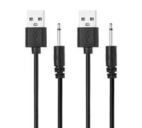 sourcing map 2 cavi di ricarica CC da 2,6 m 5 V 1 A USB a cavo di | 2.5mm Veloce Caricatore Cavo Adattatore Testa Lunghezza 15mm per Apparecchiature di Bellezza Bacchetta Magica Massaggiatori