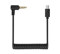 sourcing map 2 cavi di sincronizzazione flash PC da 3 mm a maschio, da spina a maschio, cavo di sincronizzazione flash con cavo a spirale e chiusura a vite, 2,5 mm (3P) a S2 (15P), adatto per